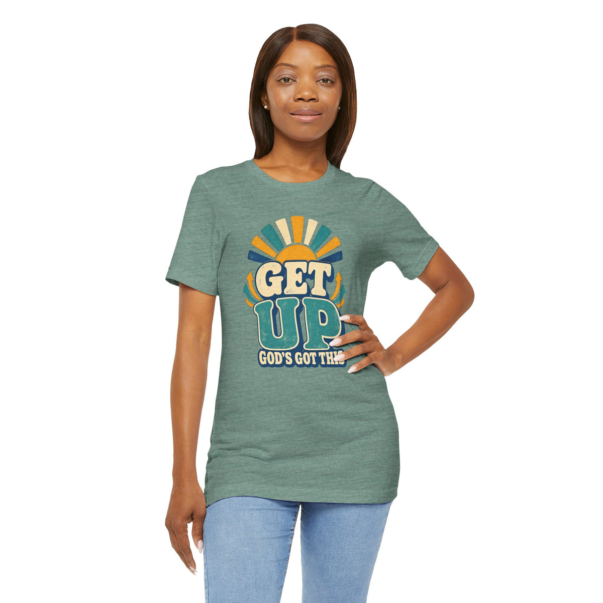 Get Up – Inspirational Christian T‑Shirt (“God's Got This”)