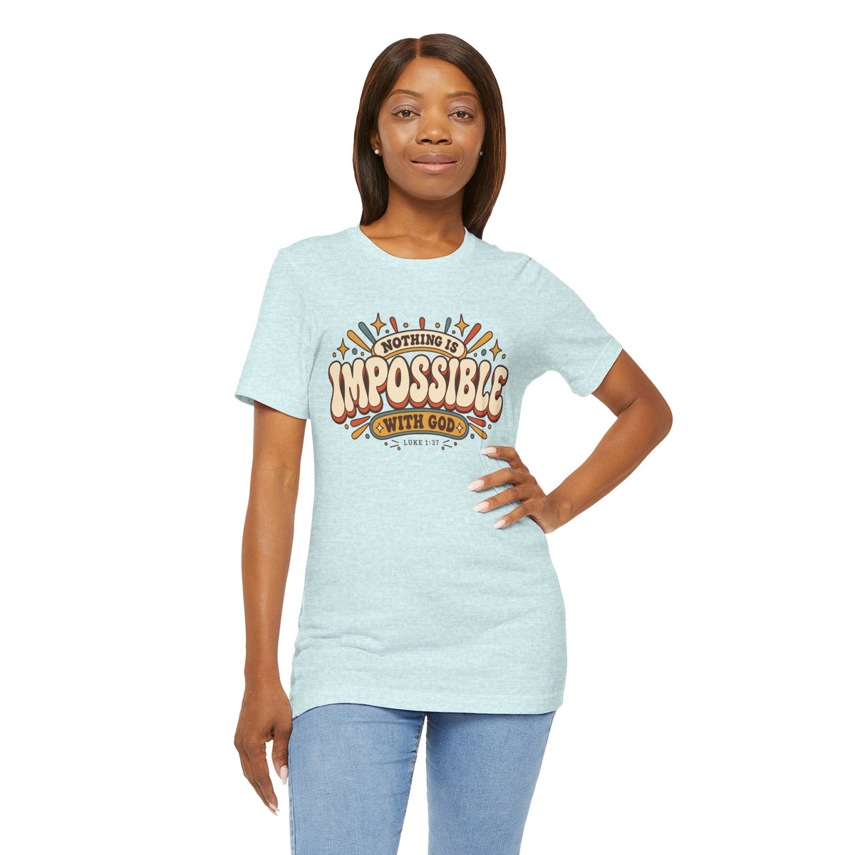 Nothing Is Impossible With God T-Shirt — Inspirational Christian Faith Tee