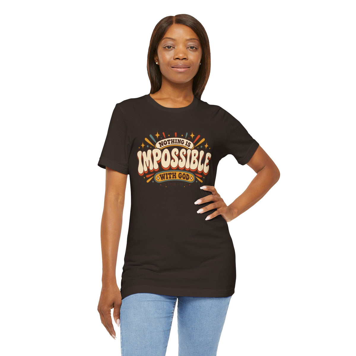 Nothing Is Impossible With God T-Shirt — Inspirational Christian Faith Tee