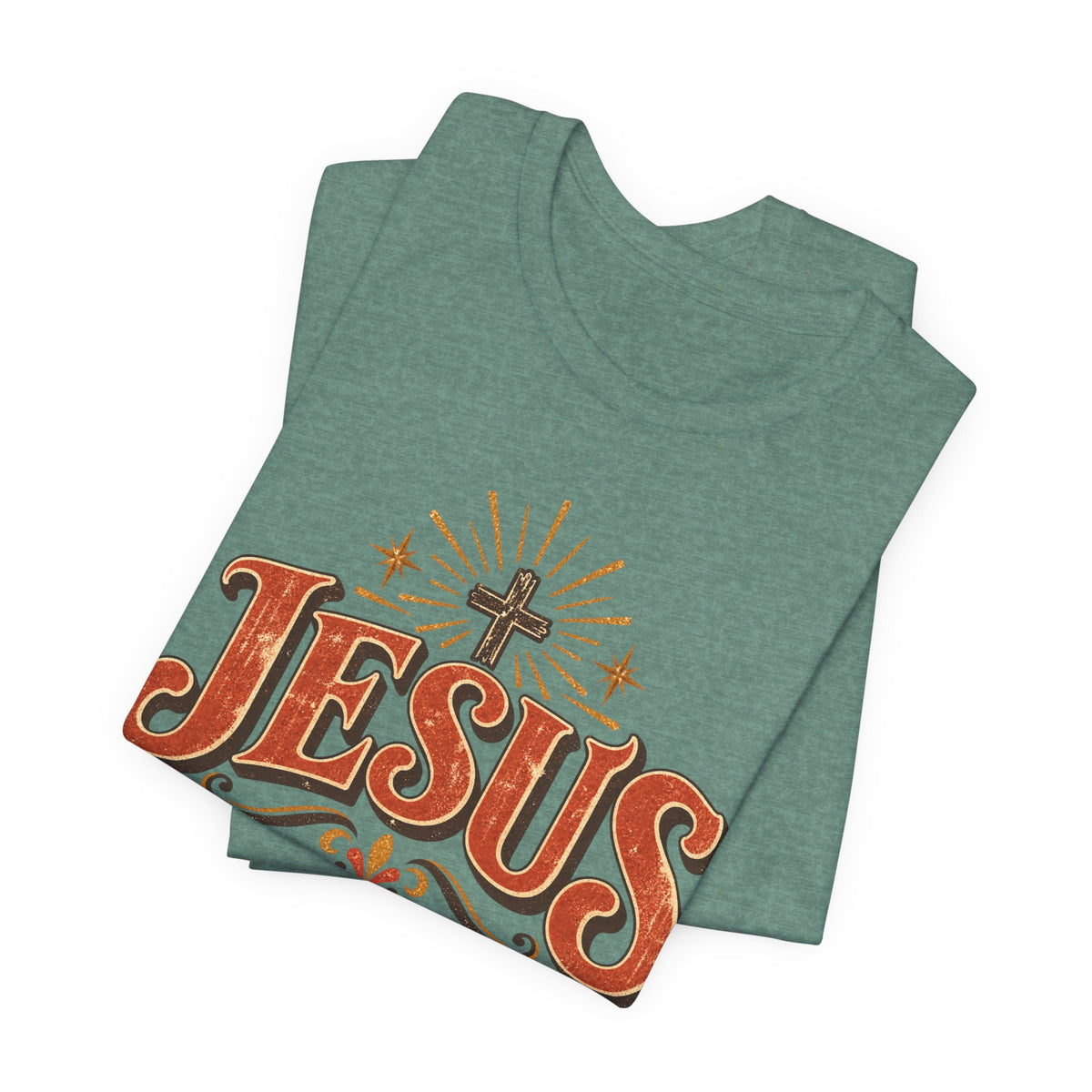Jesus Vintage Cross T‑Shirt — Retro Faith Graphic Tee