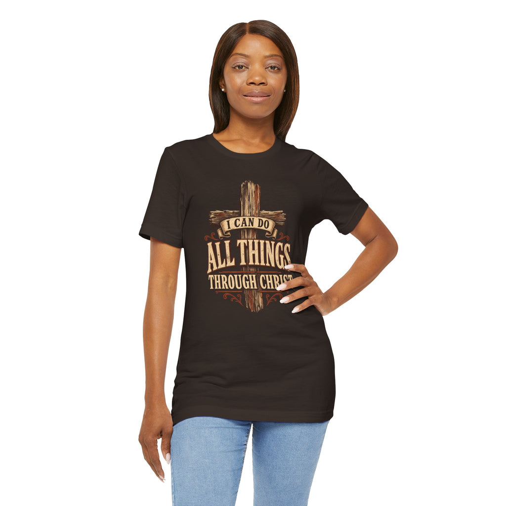 “I Can Do All Things Through Christ” Cross T shirt