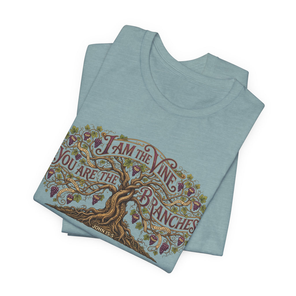 I Am the Vine You Are the Branches T-Shirt — Christian Tree of Life Faith Tee