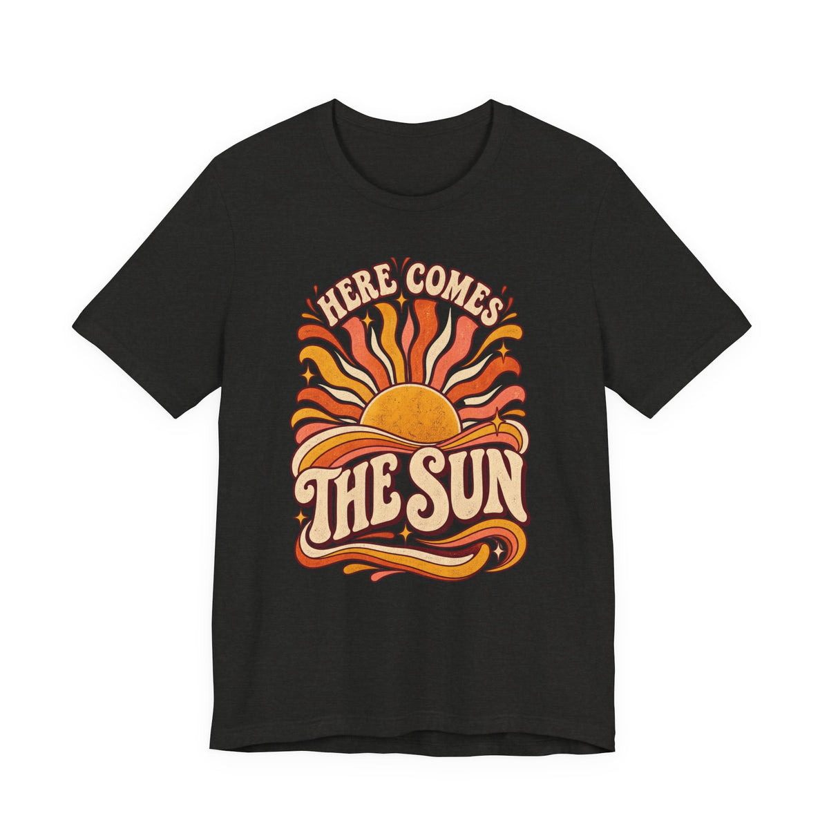 Here Comes The Sun Retro 70s Sun Graphic T-Shirt