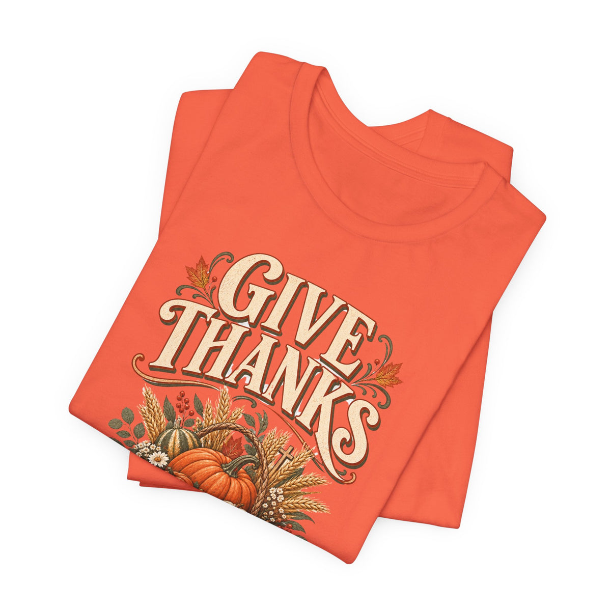 "Give Thanks in Every Season" Autumn Pumpkin T shirt