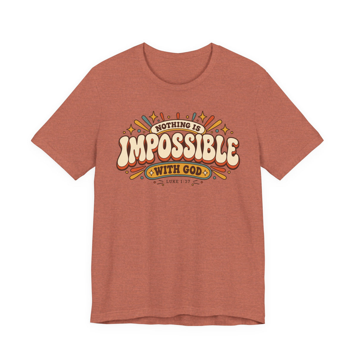 "Nothing Is Impossible With God" Retro Faith t shirt