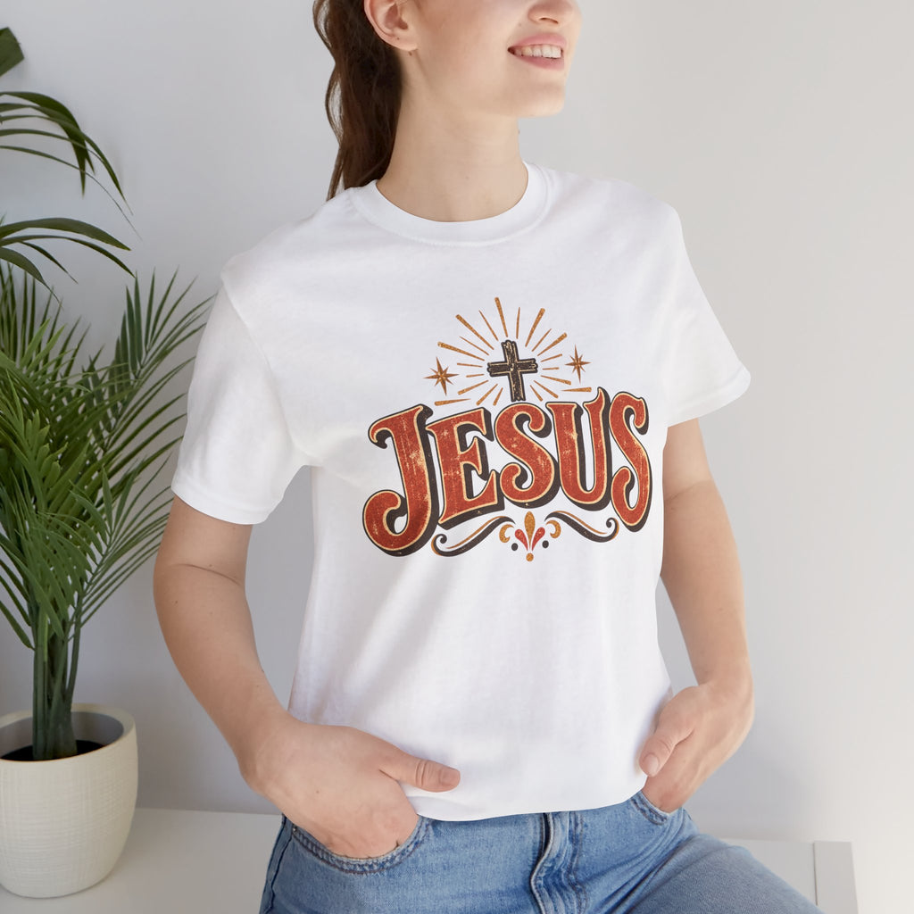 Jesus Vintage Cross T‑Shirt — Retro Faith Graphic Tee