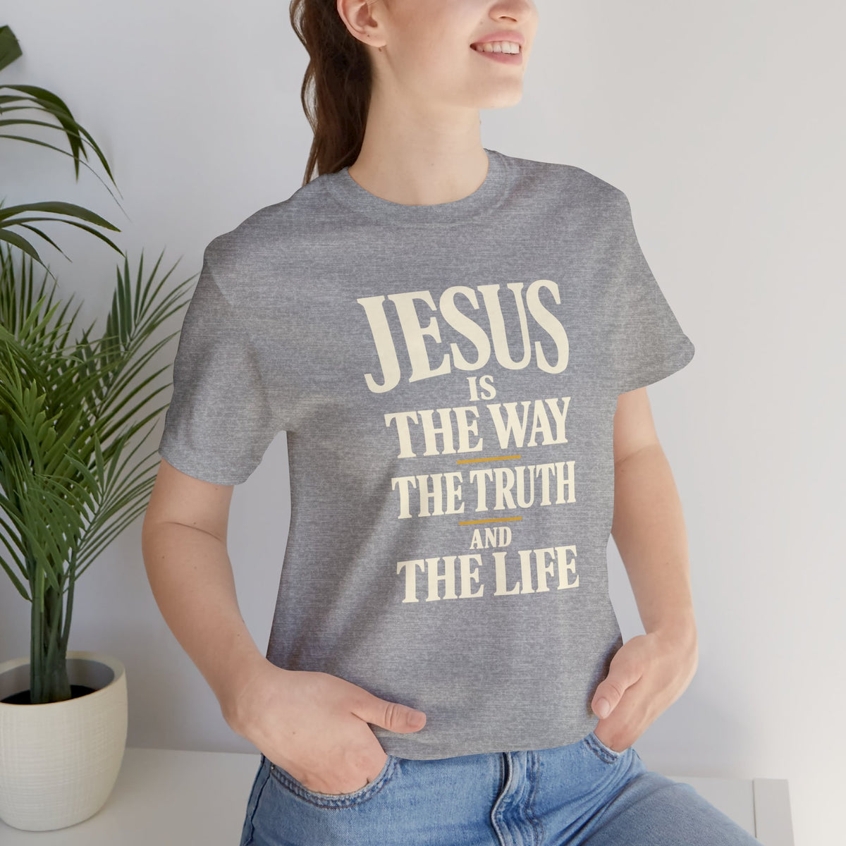 Jesus Is The Way Faith Tee — Christian Inspirational Short Sleeve Shirt