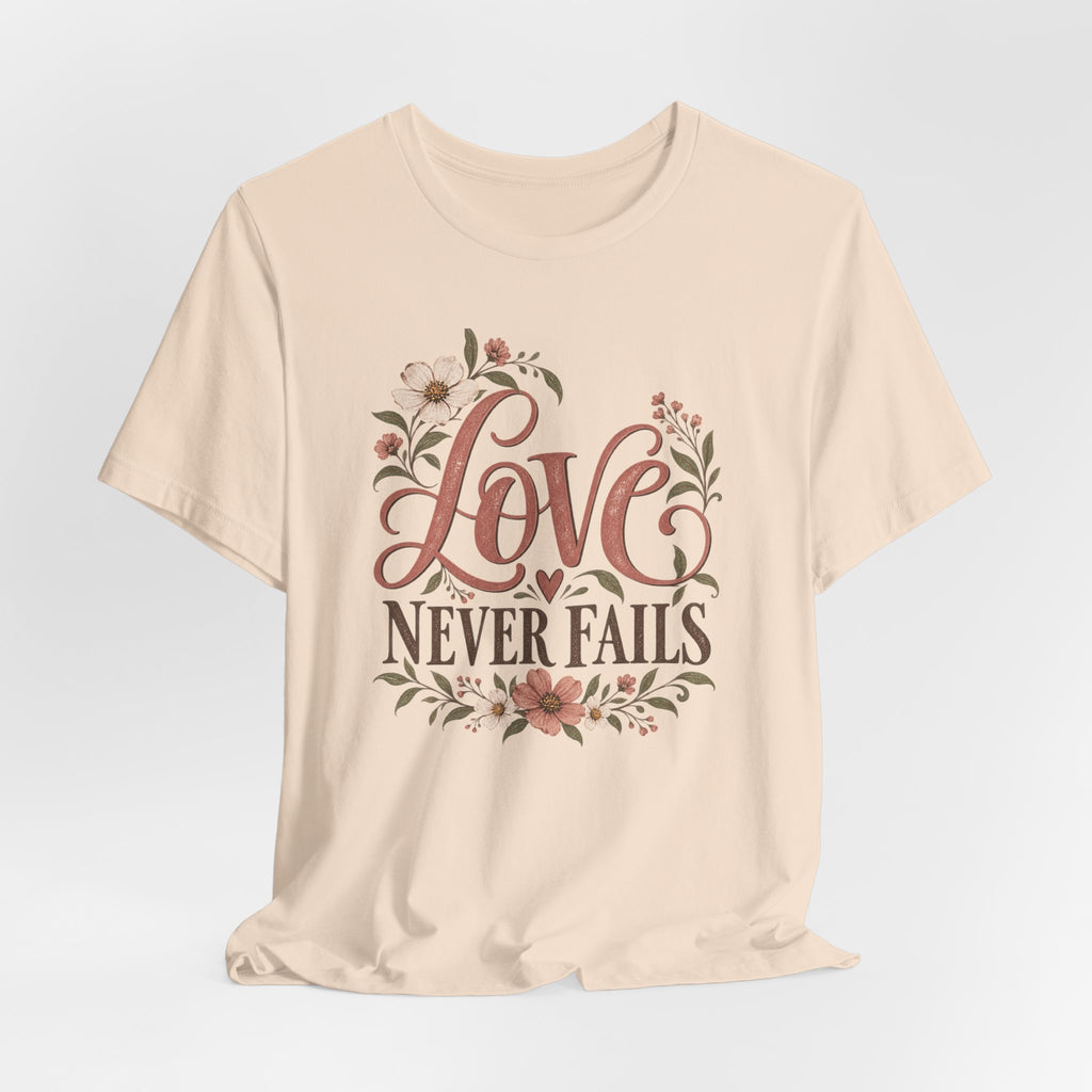 Love Never Fails Floral T‑Shirt