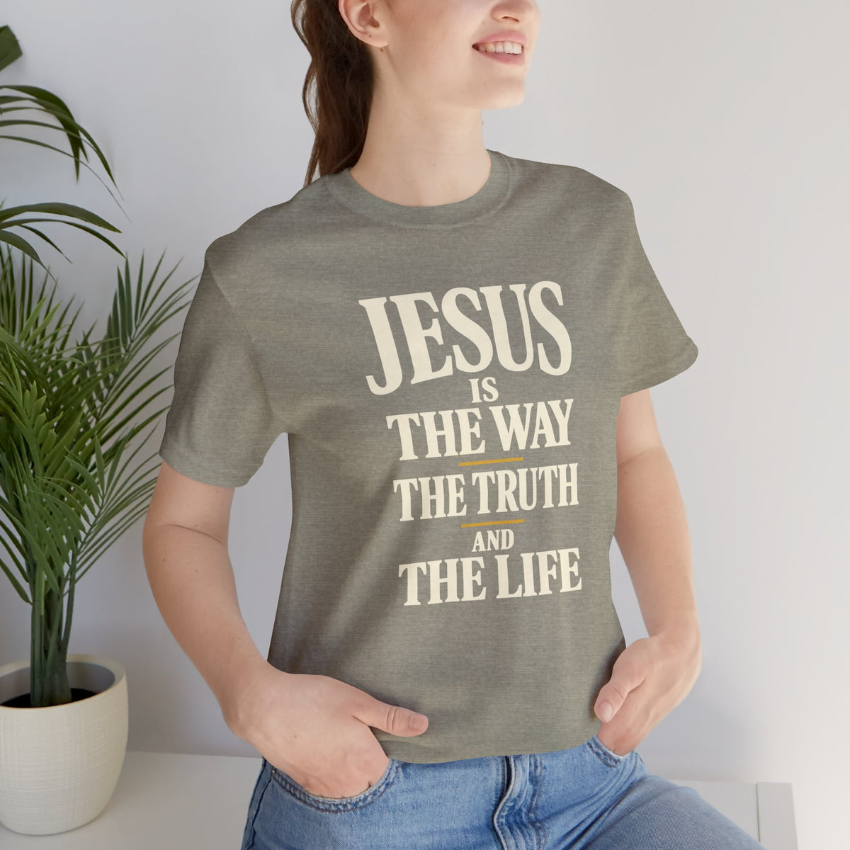 Jesus Is The Way Faith Tee — Christian Inspirational Short Sleeve Shirt
