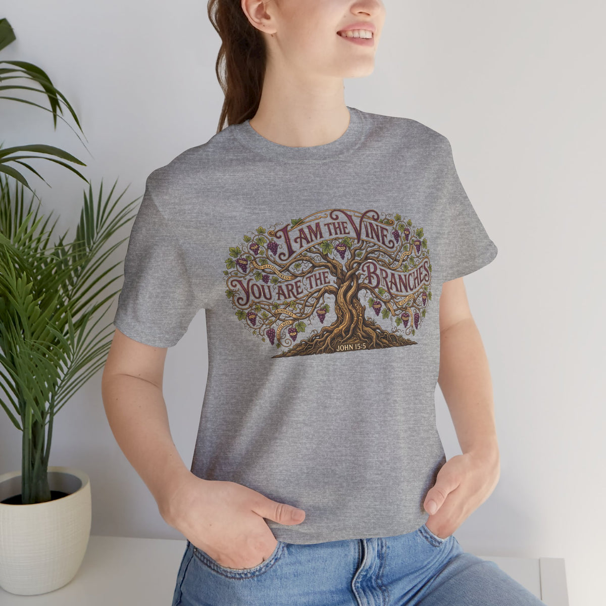 I Am the Vine You Are the Branches T-Shirt — Christian Tree of Life Faith Tee
