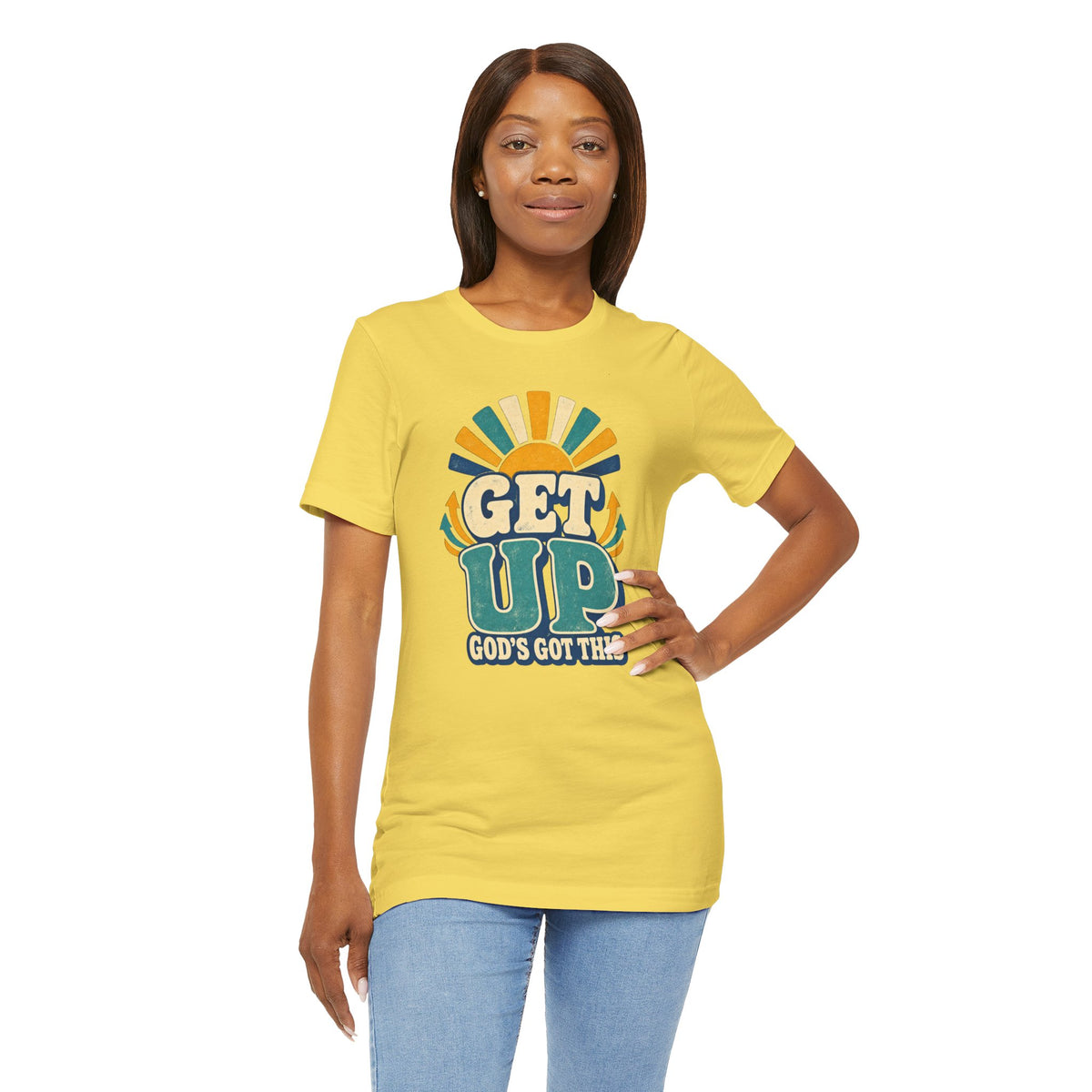 Get Up – Inspirational Christian T‑Shirt (“God's Got This”)