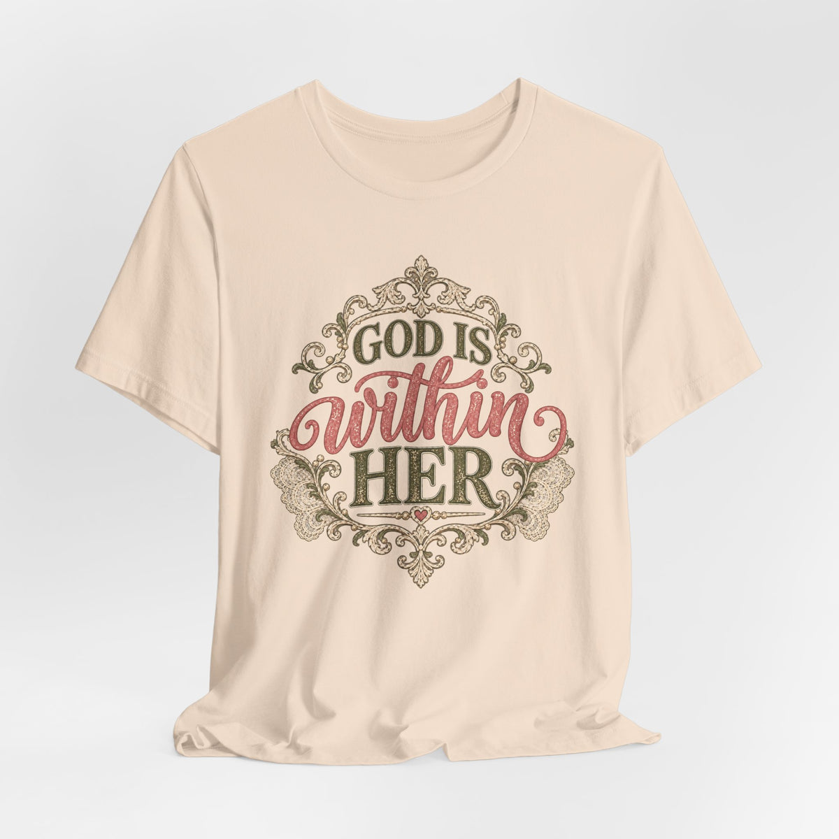 God Is Within Her Inspirational Christian T shirt
