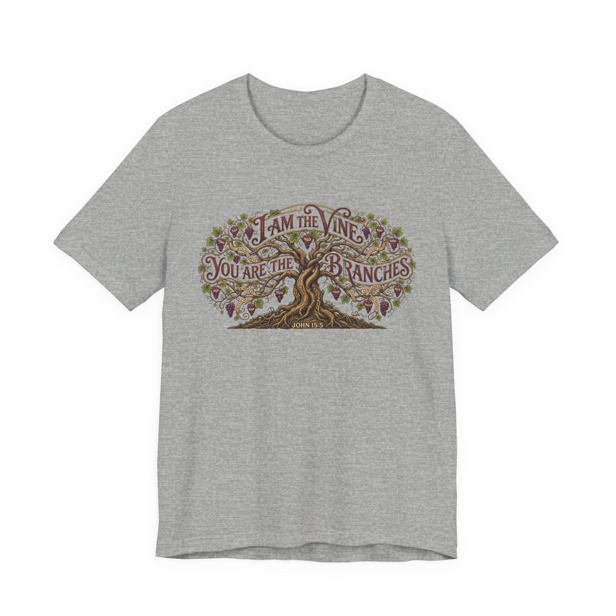 I Am the Vine You Are the Branches T-Shirt — Christian Tree of Life Faith Tee
