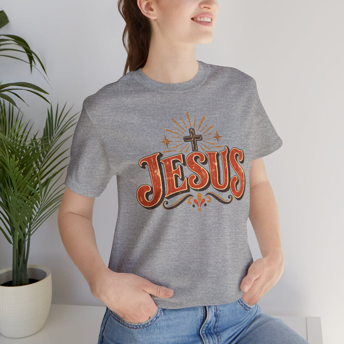 Jesus Vintage Cross T‑Shirt — Retro Faith Graphic Tee
