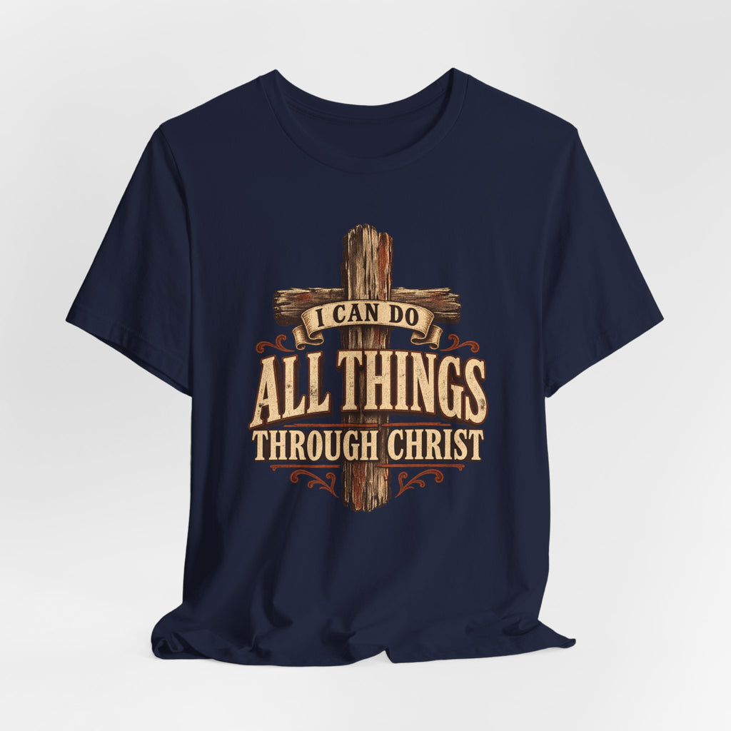 “I Can Do All Things Through Christ” Cross T shirt