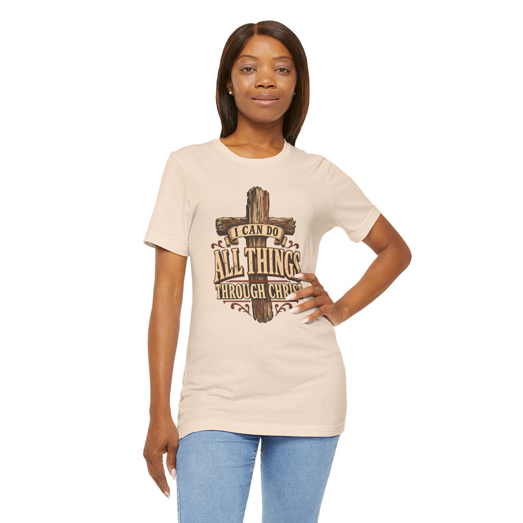 “I Can Do All Things Through Christ” Cross T shirt
