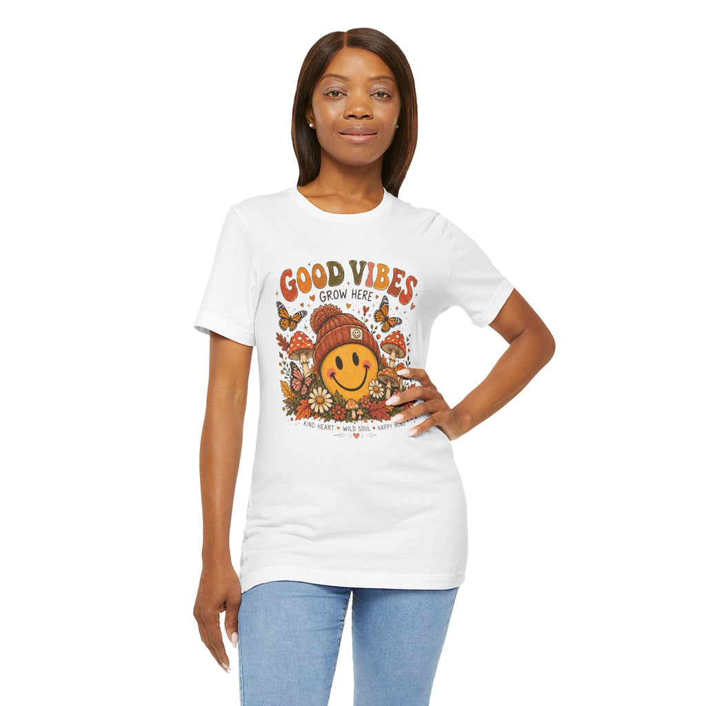 Good Vibes Grow Here Smiley Tee