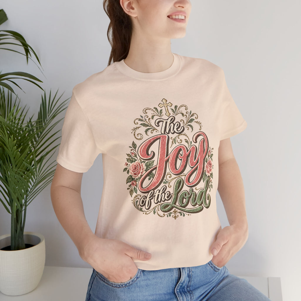The Joy of the Lord Floral Christian Tee