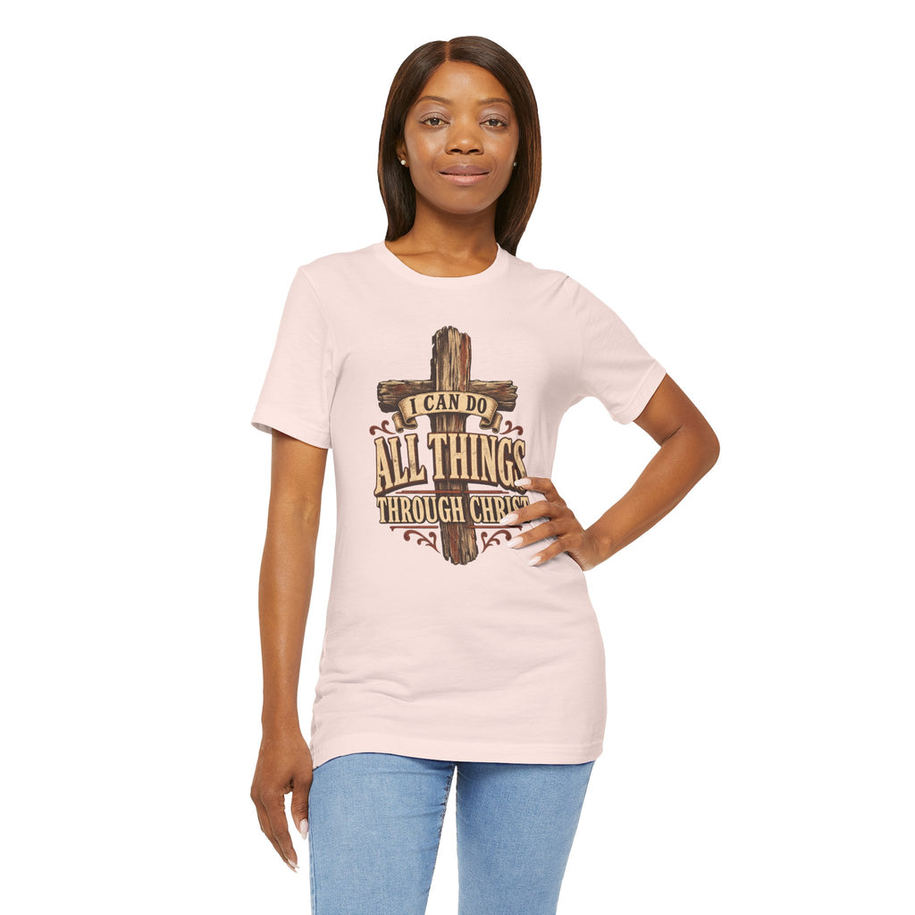“I Can Do All Things Through Christ” Cross T shirt