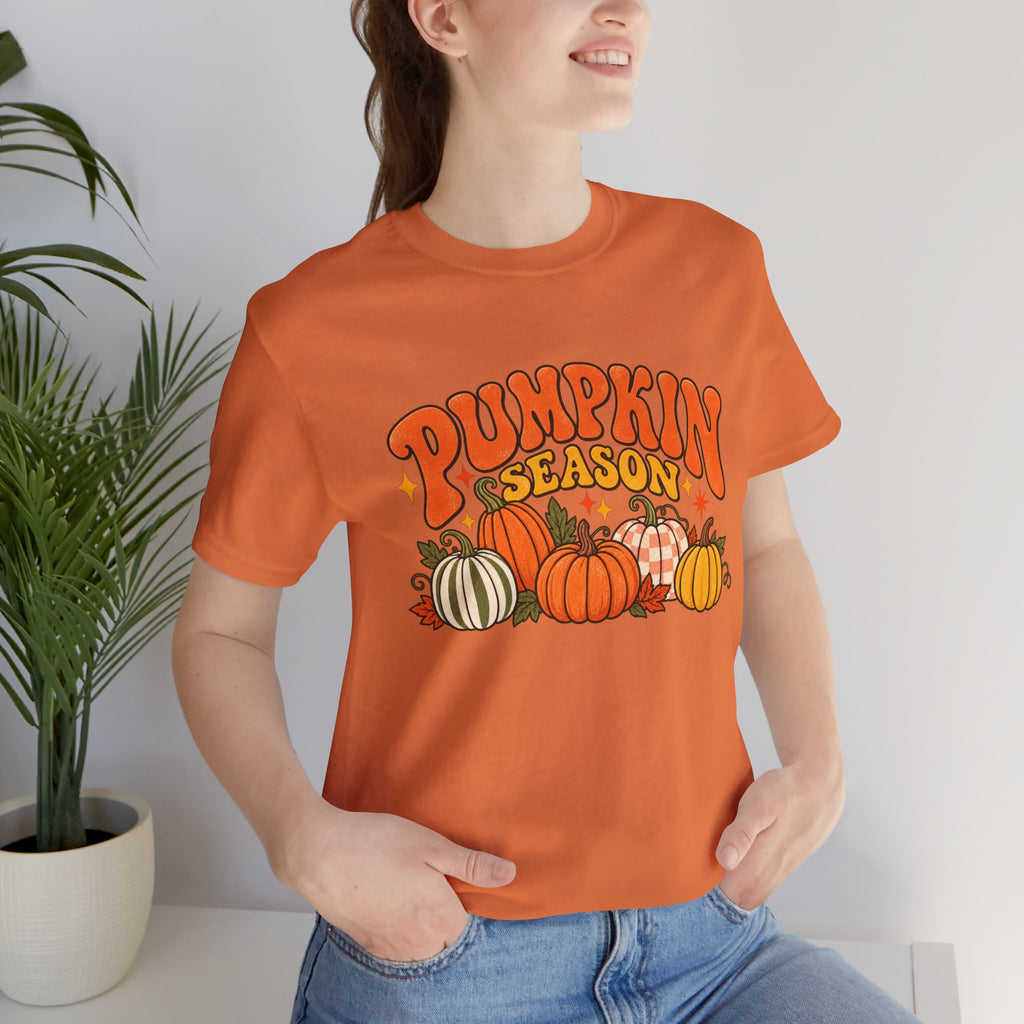 Pumpkin Season Tee — Retro Fall Pumpkin Graphic T-Shirt