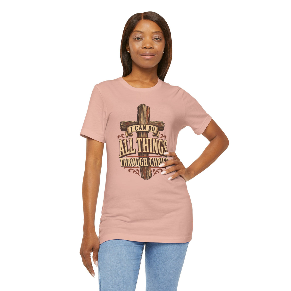 “I Can Do All Things Through Christ” Cross T shirt