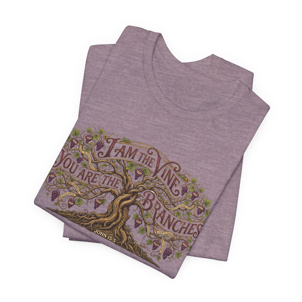 I Am the Vine You Are the Branches T-Shirt — Christian Tree of Life Faith Tee
