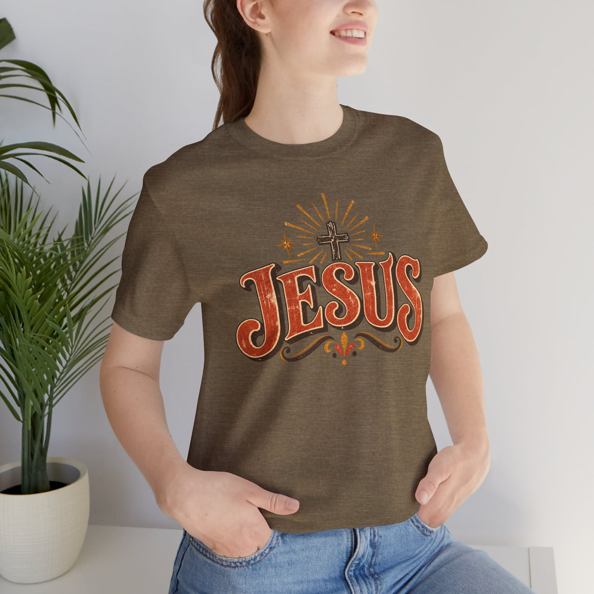 Jesus Vintage Cross T‑Shirt — Retro Faith Graphic Tee