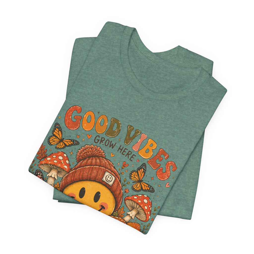 Good Vibes Grow Here Smiley Tee