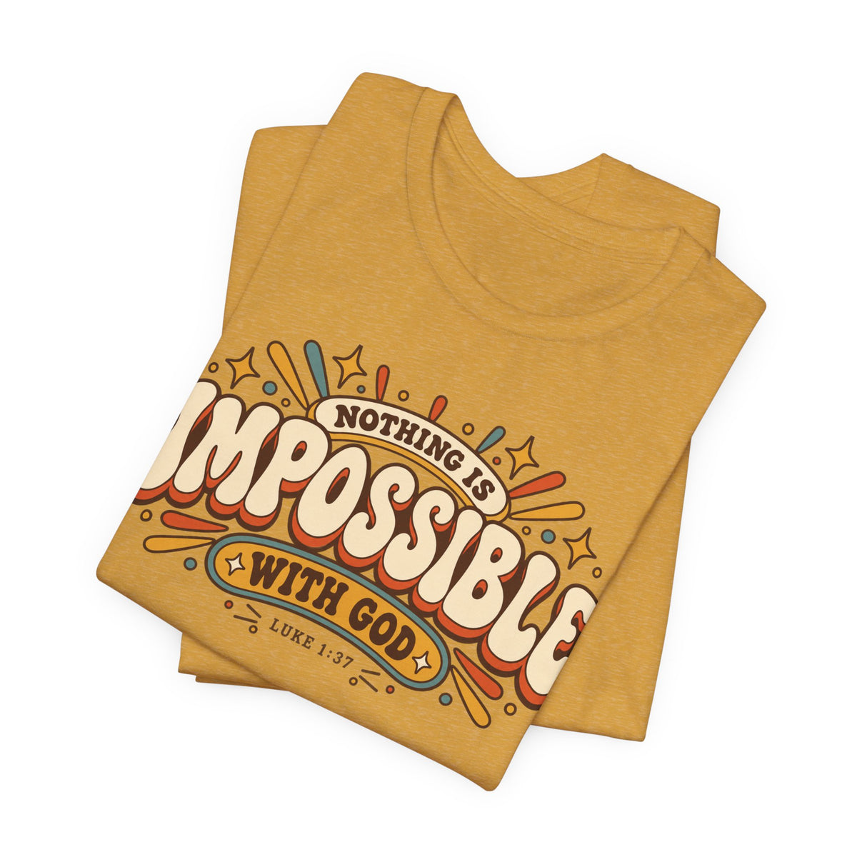 "Nothing Is Impossible With God" Retro Faith t shirt