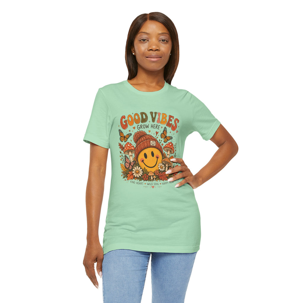 Good Vibes Grow Here Smiley Tee