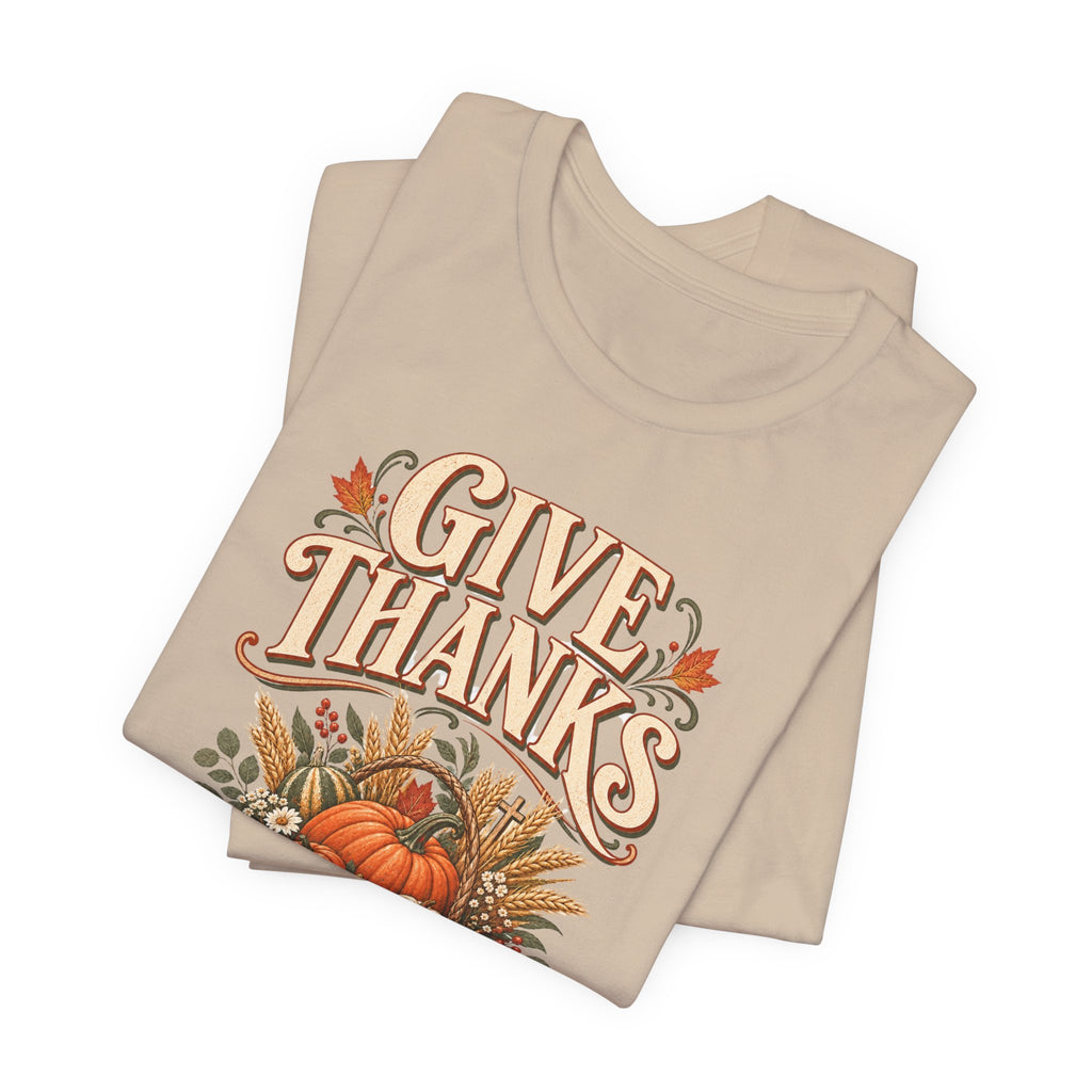 "Give Thanks in Every Season" Autumn Pumpkin T shirt