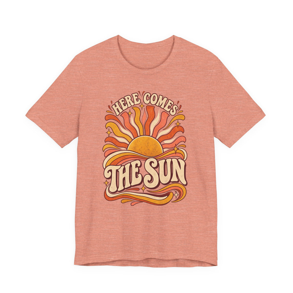 Here Comes The Sun Retro 70s Sun Graphic T-Shirt
