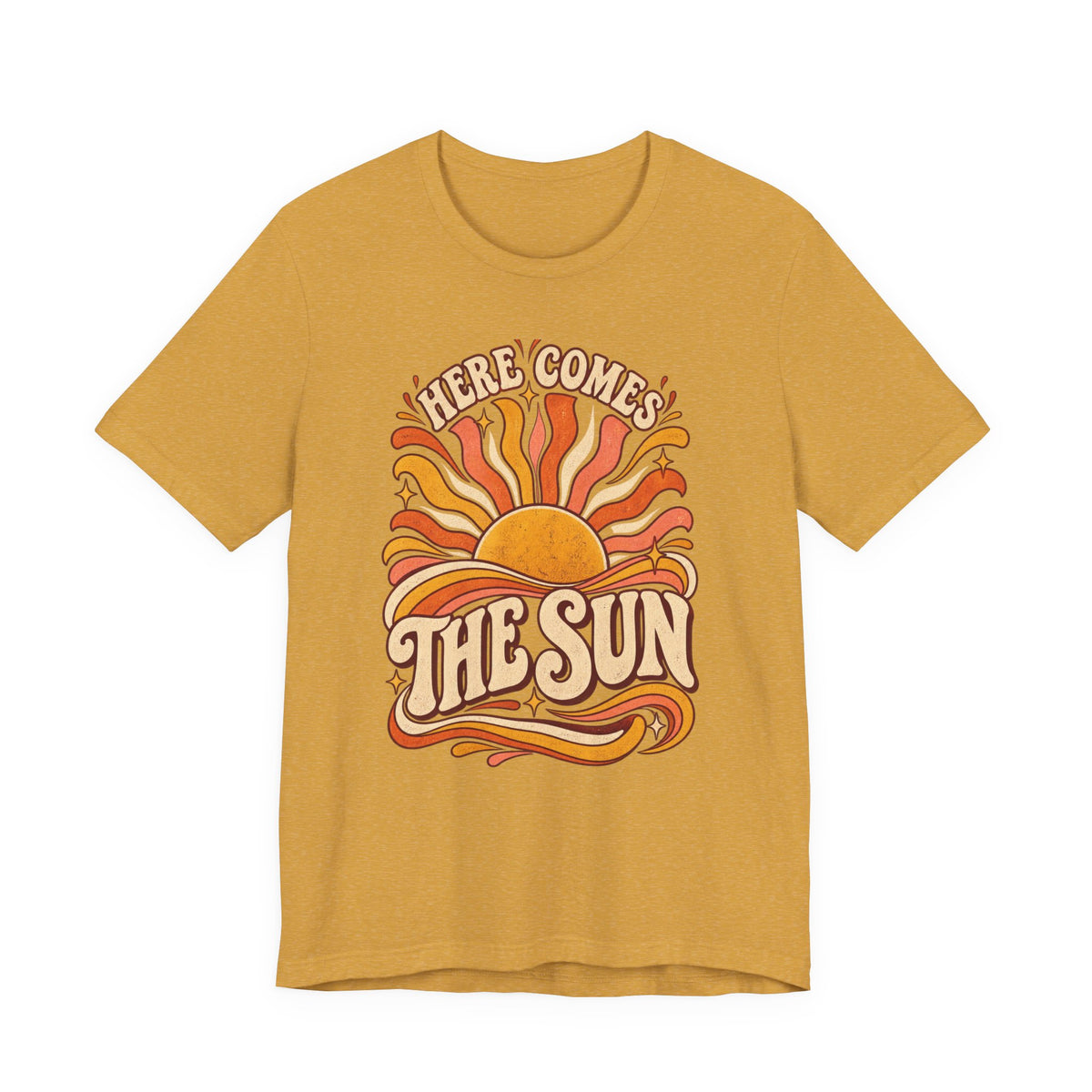 Here Comes The Sun Retro 70s Sun Graphic T-Shirt