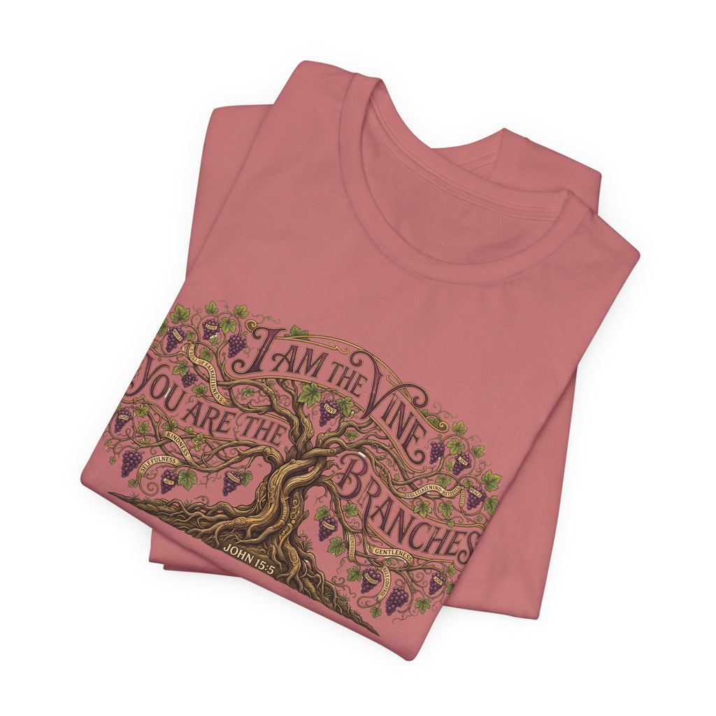I Am the Vine You Are the Branches T-Shirt — Christian Tree of Life Faith Tee
