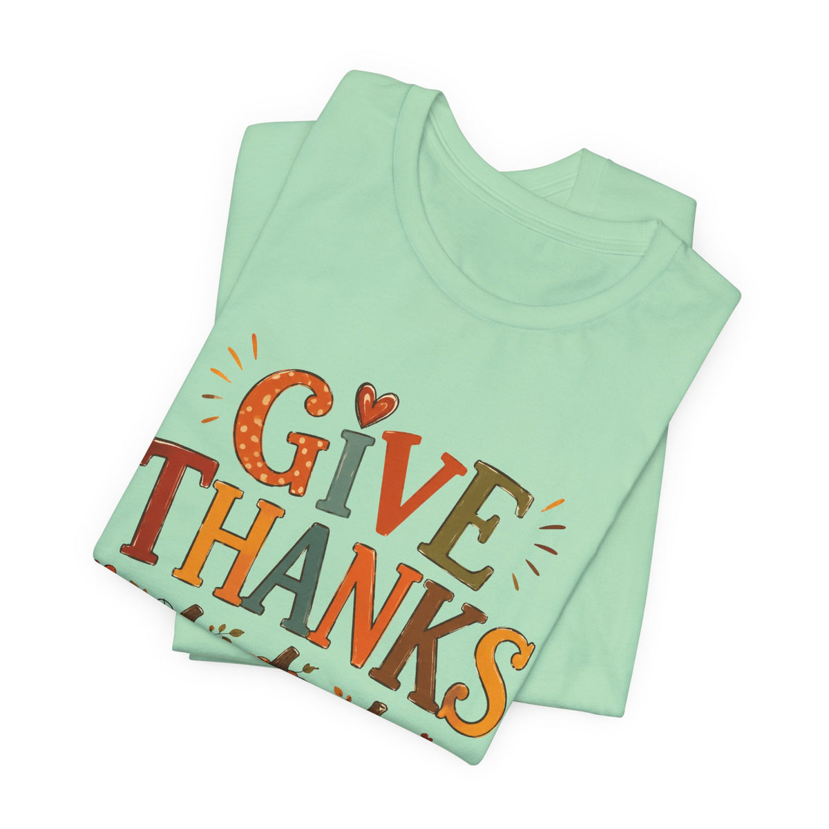 Give Thanks T-Shirt — Thanksgiving Pumpkin Fall Graphic Tee
