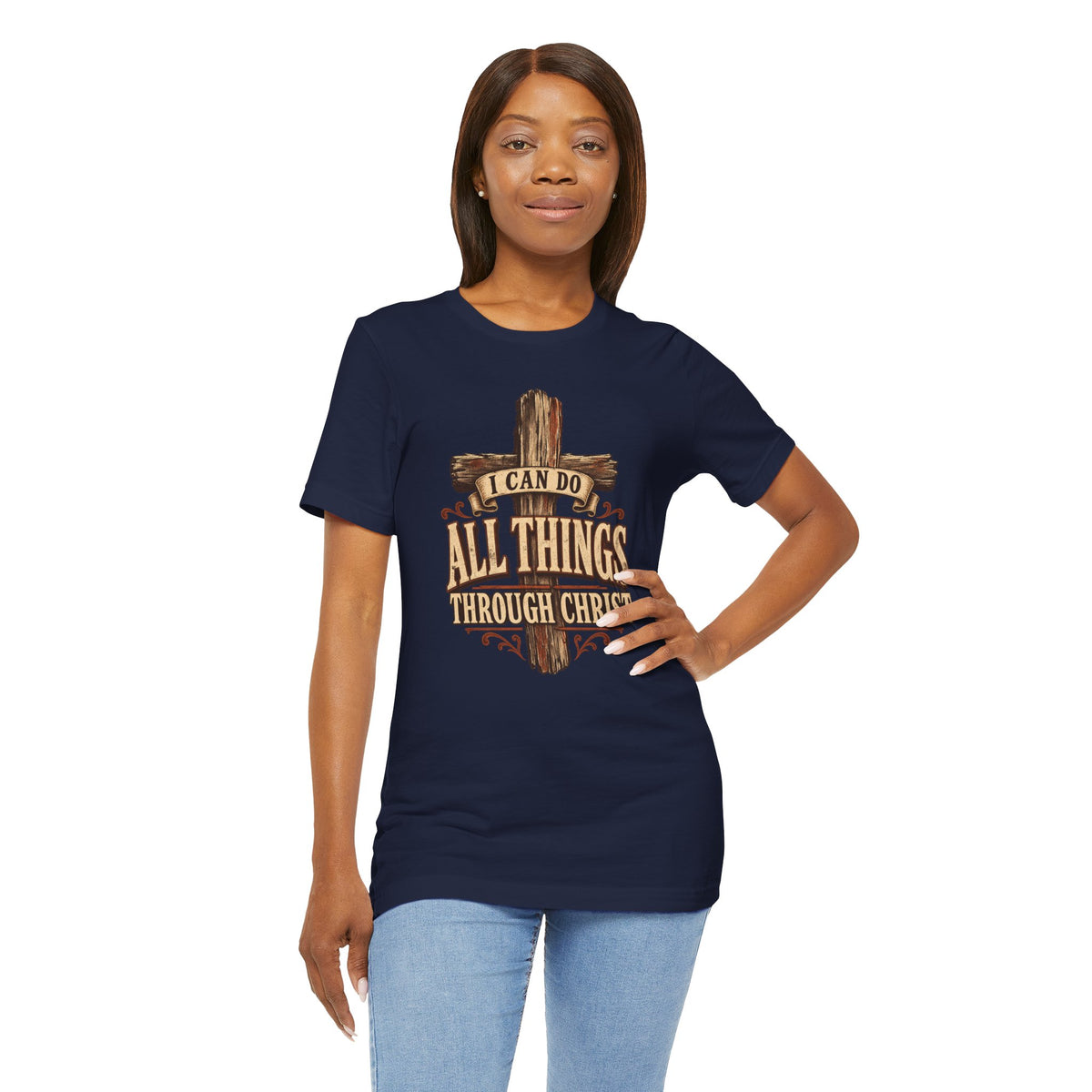 “I Can Do All Things Through Christ” Cross T shirt
