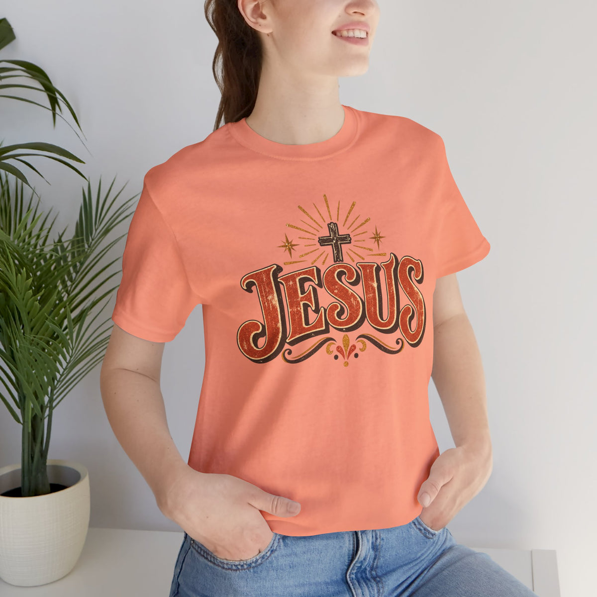 Jesus Vintage Cross T‑Shirt — Retro Faith Graphic Tee