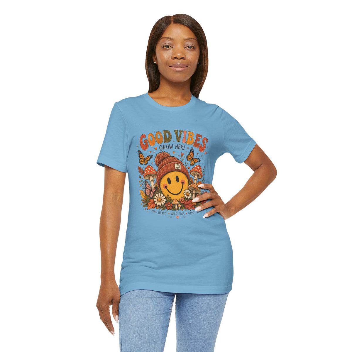 Good Vibes Grow Here Smiley Tee