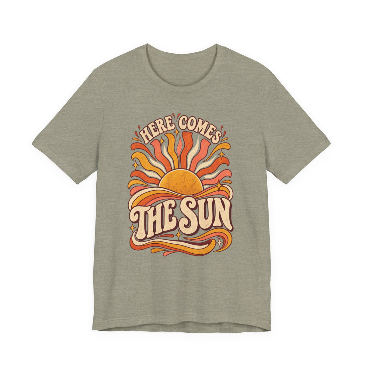 Here Comes The Sun Retro 70s Sun Graphic T-Shirt