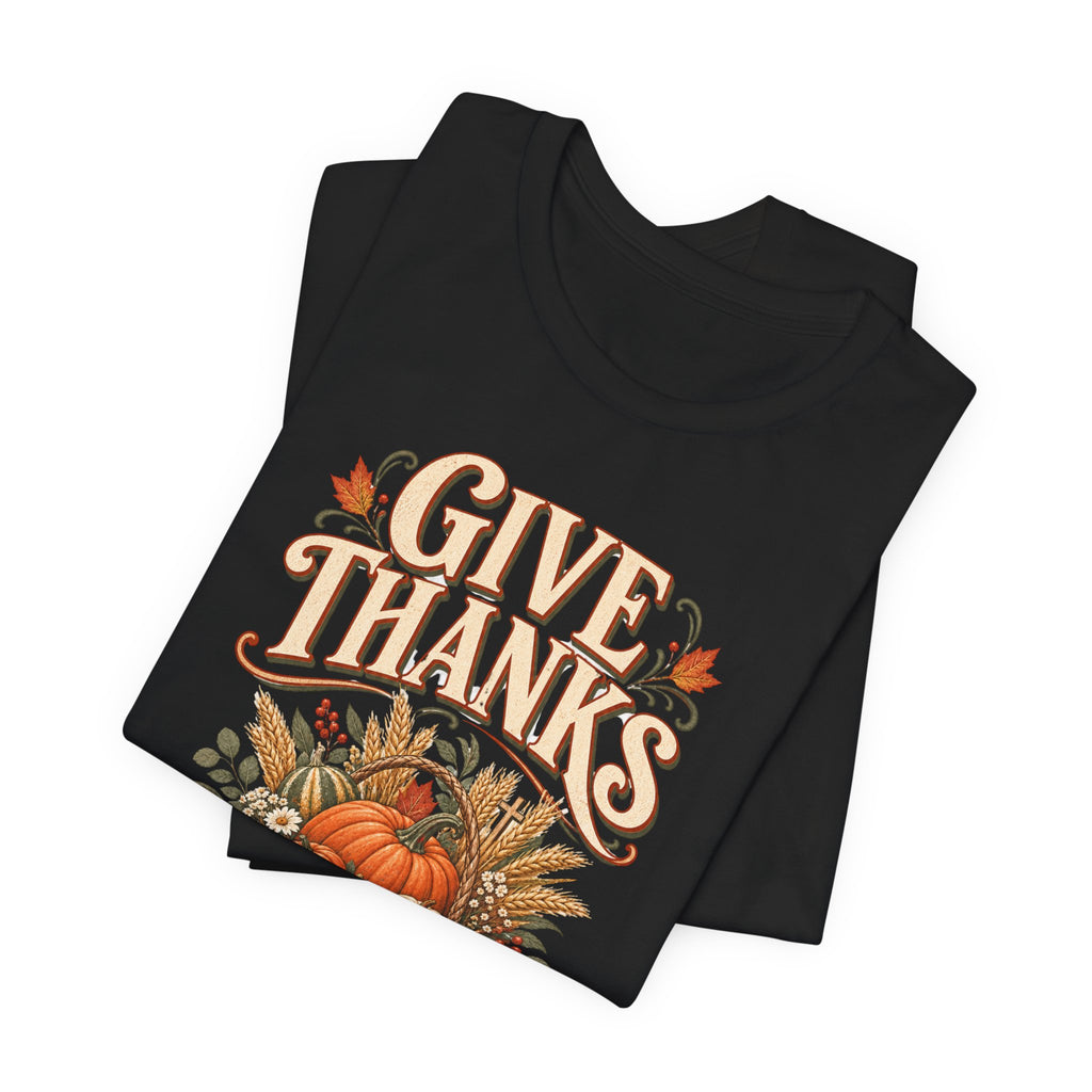 "Give Thanks in Every Season" Autumn Pumpkin T shirt