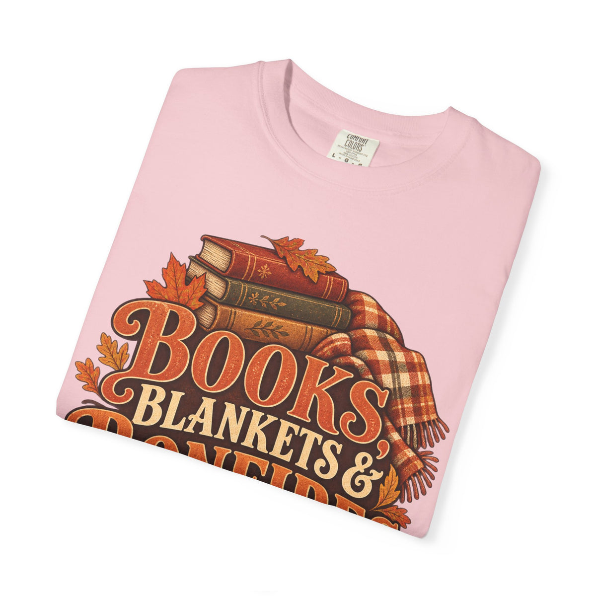 Books, blankets and bonfires T-shirt