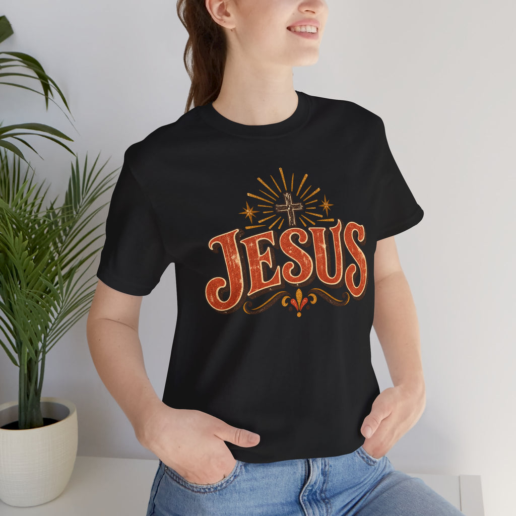 Jesus Vintage Cross T‑Shirt — Retro Faith Graphic Tee