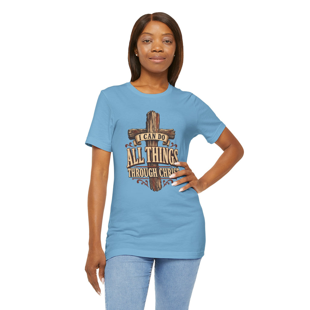 “I Can Do All Things Through Christ” Cross T shirt