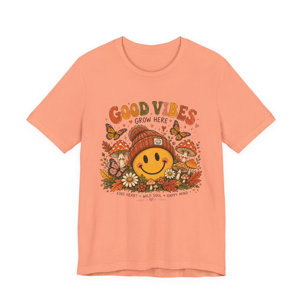 Good Vibes Grow Here Smiley Tee