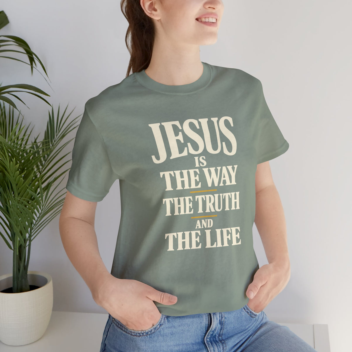 Jesus Is The Way Faith Tee — Christian Inspirational Short Sleeve Shirt