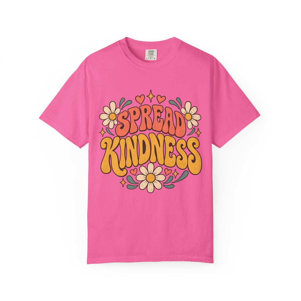 Spread Kindness T-Shirt — Retro Floral Positive Vibes Tee