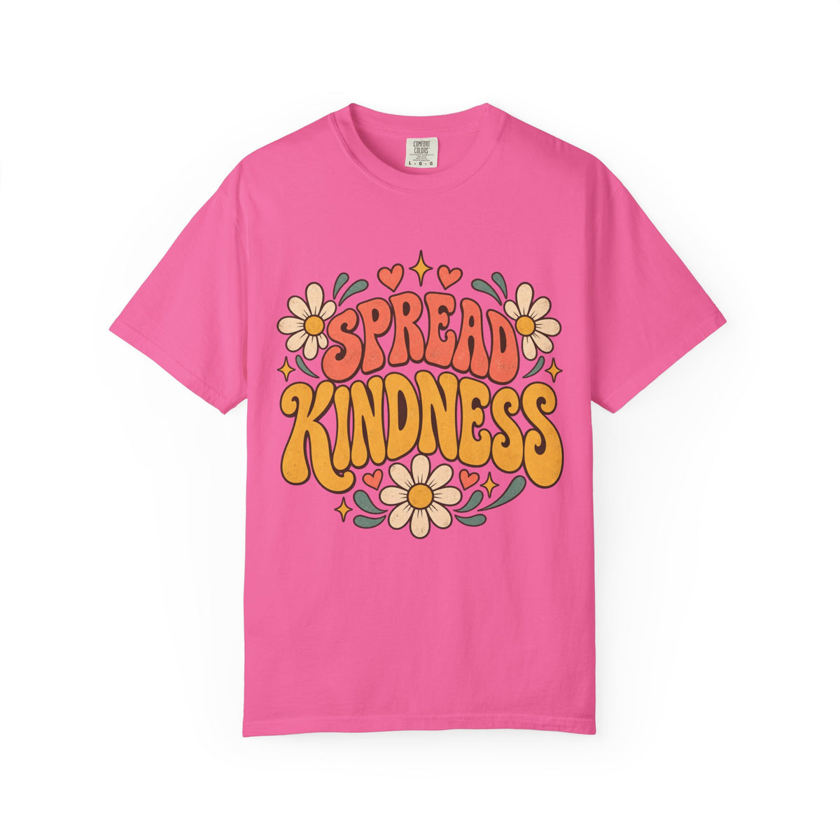 Spread Kindness T-Shirt — Retro Floral Positive Vibes Tee