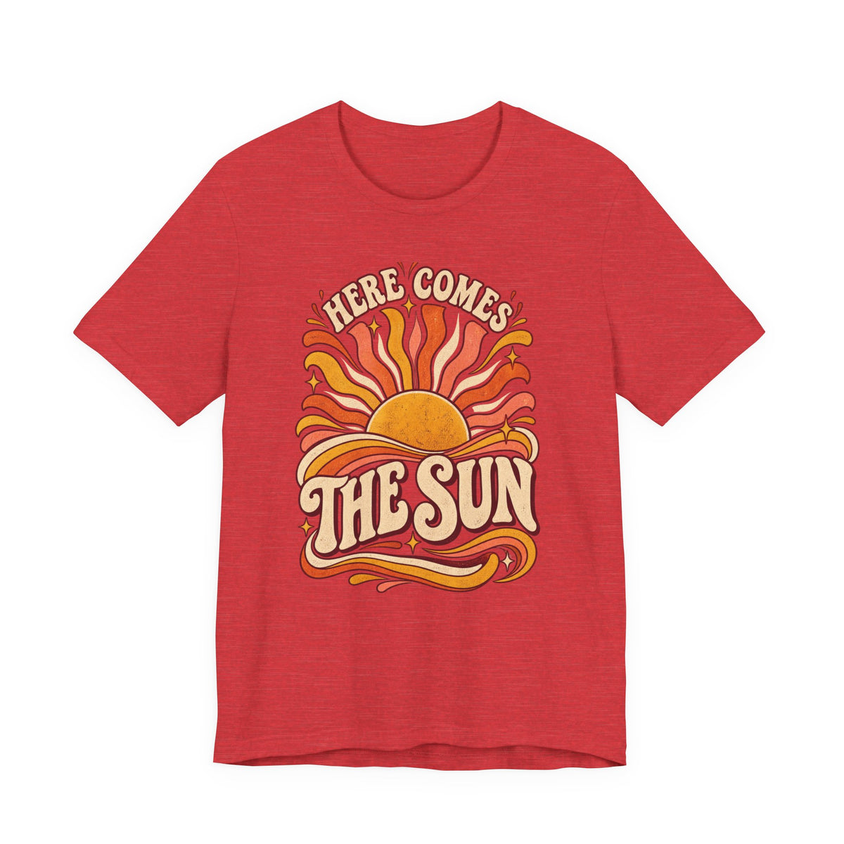 Here Comes The Sun Retro 70s Sun Graphic T-Shirt