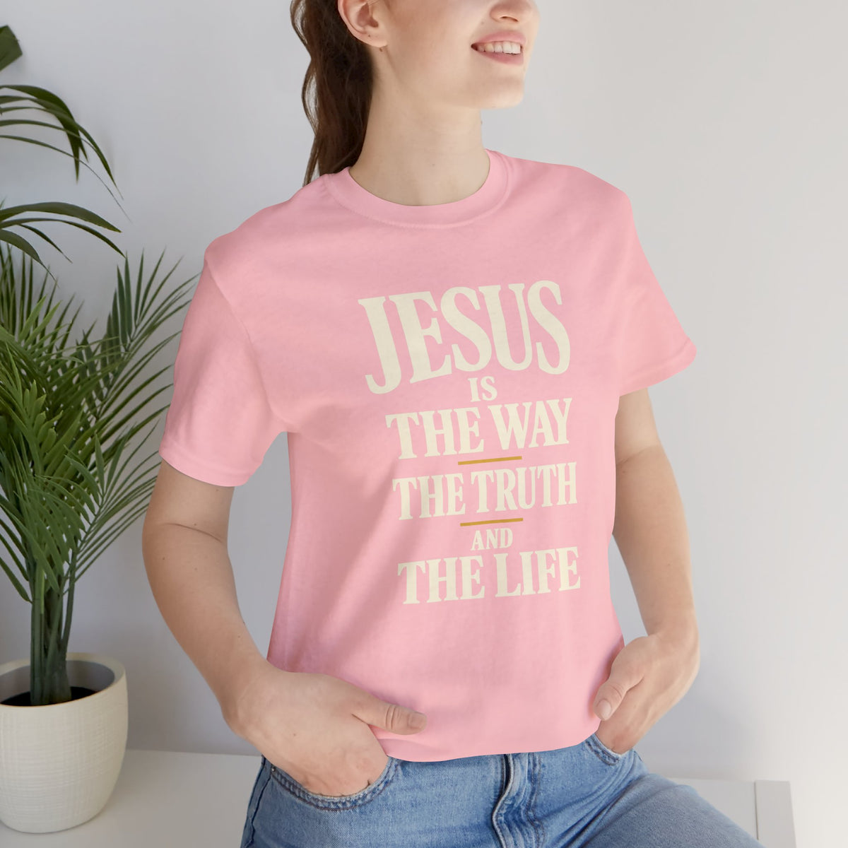 Jesus Is The Way Faith Tee — Christian Inspirational Short Sleeve Shirt