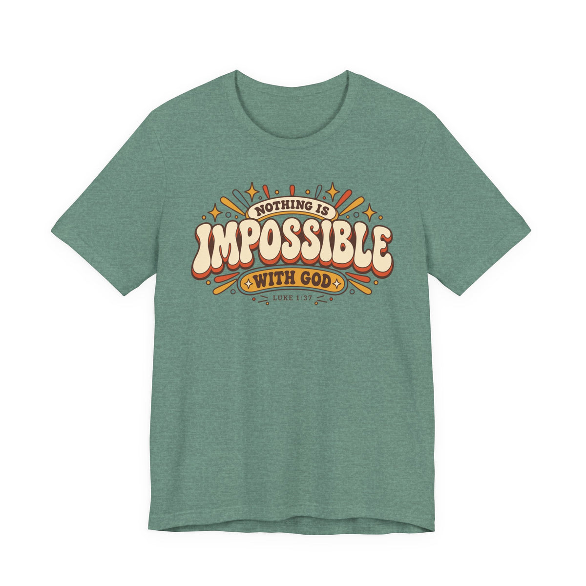 "Nothing Is Impossible With God" Retro Faith t shirt